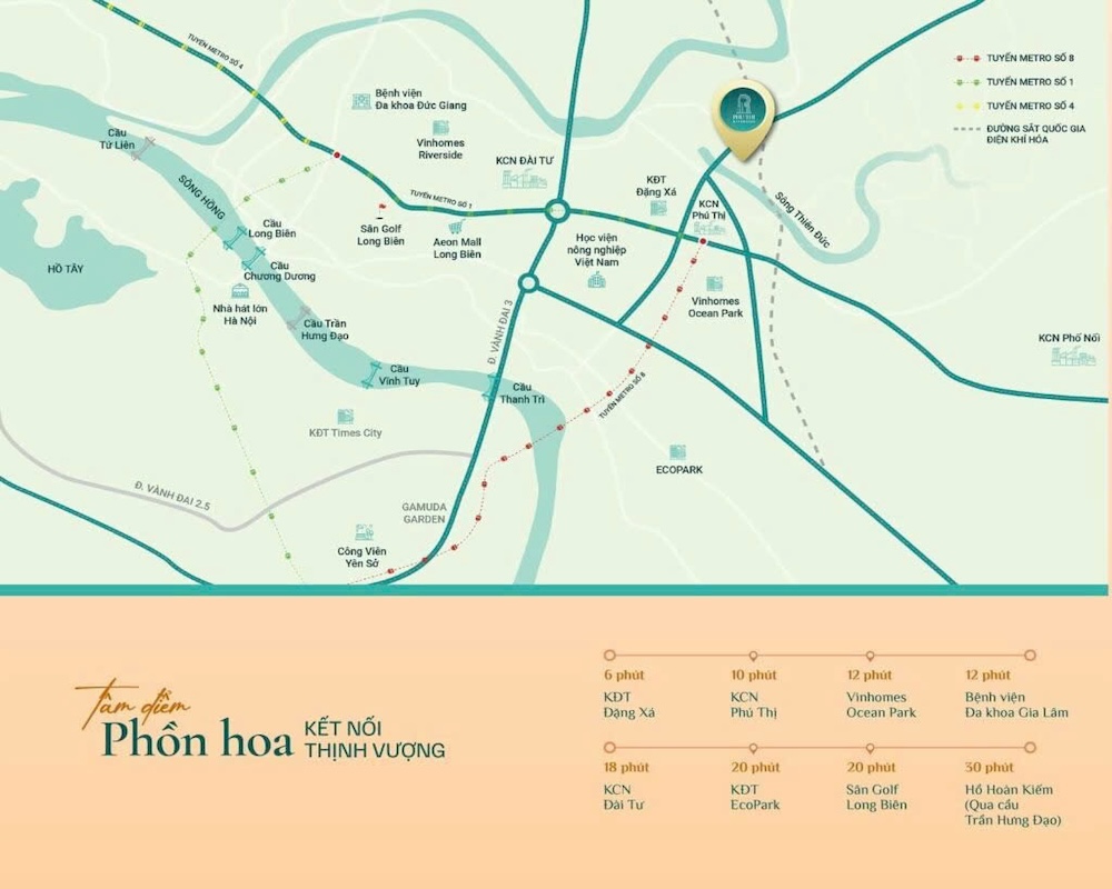 Vị trí và liên kết vùng dự án Phú Thị Riverside Gia Lâm Vị trí và liên kết vùng dự án Phú Thị Riverside Gia Lâm