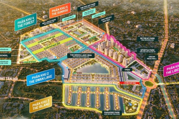 Mặt bằng tổng thể khu đô thị Vinhomes Green City Đức Hoà